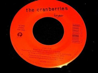 Cranberries Linger / Dreams 45 Rare Jukebox Only 422 - 858 172 - 7