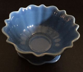 Starbucks Rare Design Blue Floral 12 Oz Mug & Saucer 5” Diameter