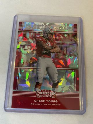 2020 Contenders Chase Young Cracked Ice Rookie Draft Only 23 Made 3/23 Rare
