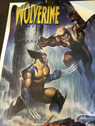 1993 Vintage Rare Wolverine Vs Sabretooth Poster 140 Chiodo Marvel Press