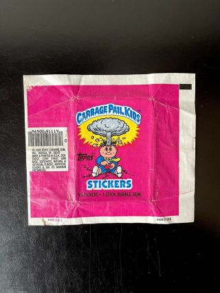 Garbage Pail Kids Series 1 Wax Pack Wrapper Rare 1985 Os1 No Cards Only Wrapper