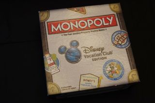 Monopoly Disney Vacation Club Edition Pre - Owned Usaopoly Hasbro Made In Usa Rare