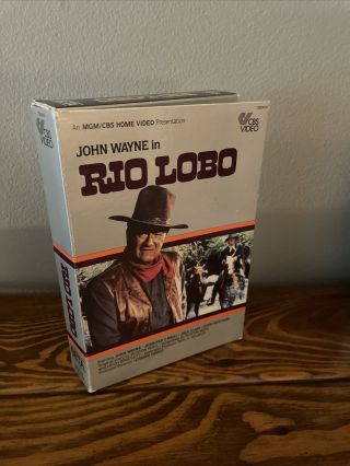 Rio Lobo 1980 Betamax First Edition Mgm/cbs Big Box Beta John Wayne Western Rare
