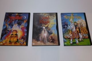 Oop The Hobbit,  Lord Of The Rings,  Return Of The King Animated Trilogy Dvd Rare