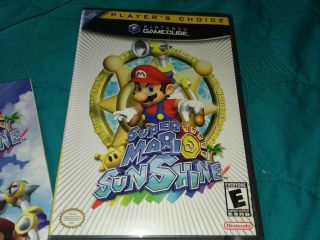 Mario Sunshine GameCube 2002 Complete CIB Players Choice Rare 2