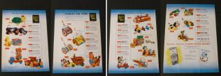 Rare Vtg 1954 Dealer Ad Fisher Price 21 Pull Toys 1950’s Stagecoach Mickey Mouse