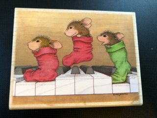 House Mouse Design Rubber Stamp Sock Hop Hmjr1004 Rare