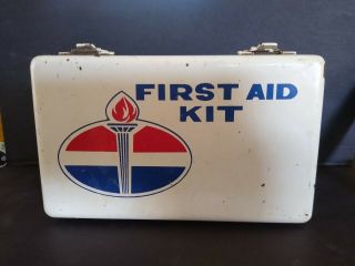 Vintage Standard American Oil Company First Aid Box - Empty Rare