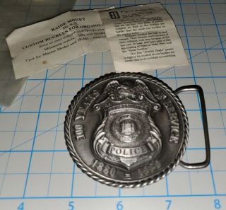 Rare Pewter 1980 Ny State Conservation 100 Years Of Service Buckle