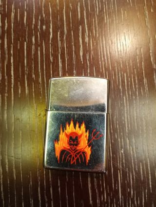 Rare Vintage Devil Zippo Lighter From Early 90 