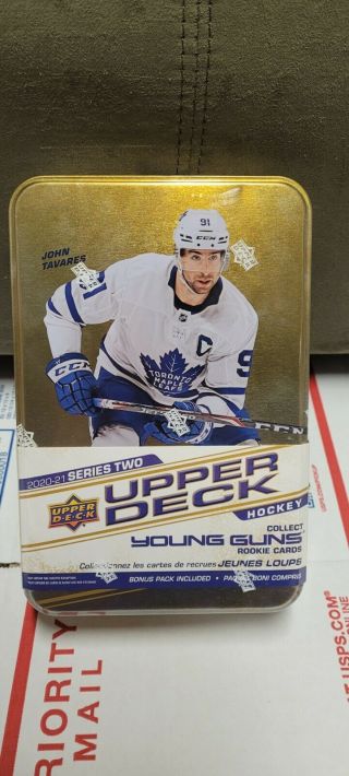 2020 - 21 Upper Deck Hockey Nhl Series 2 Young Guns Tin Rare Collectible