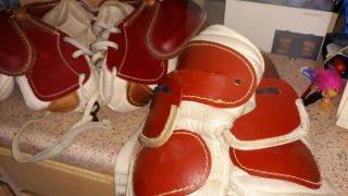 Rare Antique/vtg Red Junior High Rawlings Cp14 Shoulder Pads & Hip Pads Size 38