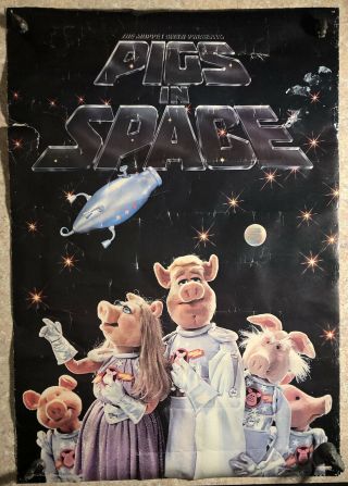 Rare Pigs In Space Vintage Poster 1978 Muppets