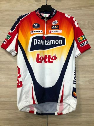 Davitamon Lotto Team Vermarc Vintage Cycling Bike Jersey Shirt Rare Sz Xxl