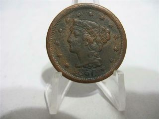 Extremely Very Very Rare 1850 Large Cent In Vf Nfm326