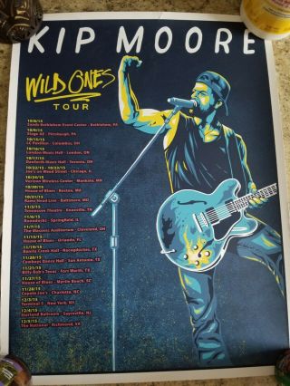 Rare Kip Moore Wild Ones Tour Poster