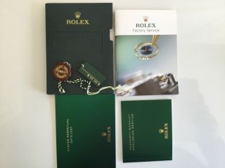 Rolex Datejust Booklet Set With Tags 100 Authentic Rare White Service Booklet