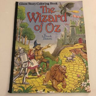 Vintage The Wizard Of Oz Giant Coloring Story Book 1980 Rare