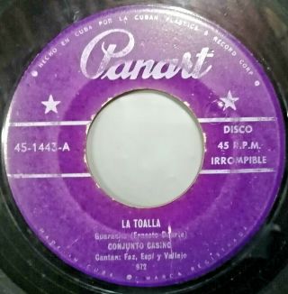 Conjunto Casino " La Toalla " Very Rare 7 " Salsa Guaguanco Cuba Listen