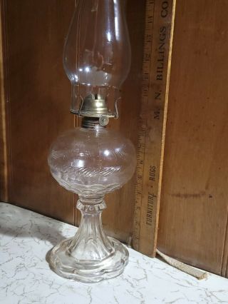 Antique Rare Atuburry Pateren Kerosene Oil Lamp In