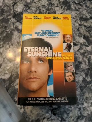 Eternal Sunshine Of The Spotless Mind (vhs,  2004) Rare Jim Carrey Vhs Screener