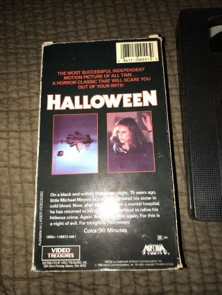 HALLOWEEN (1978) Horror/Slasher Rare VHS MEDIA/VIDEO TREASURES Vintage TAPE 2