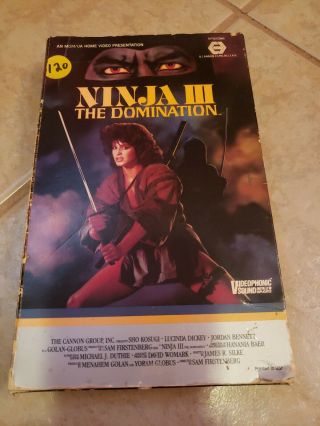 Ninja 3 Iii The Domination Vhs Rare Horror - Htf Sho Kosugi - Mgm Big Book Box