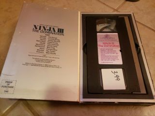 Ninja 3 III The Domination VHS Rare Horror - HTF Sho Kosugi - MGM Big Book Box 2