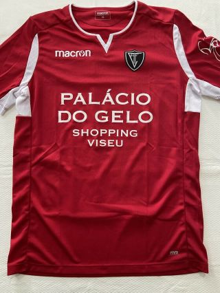 Academico Viseu Portugal Match Worn Shirt Jersey Maillot 1 2017/18 Rare