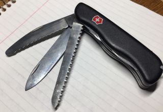 Victorinox Fireman Swiss Army Knife Black,  Slide Lock,  Rare Retired Collectible