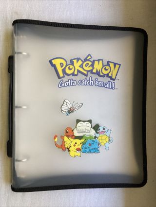 Pokemon Trading Card Zip Around Binder Gotta Catch Em All Folder 1998 1999 Rare
