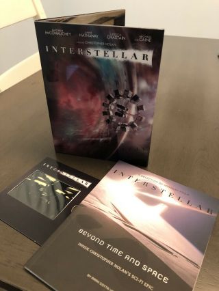 Interstellar (walmart Exclusive Blu - Ray,  Dvd,  Imax Film Cell,  Book) Rare & Oop