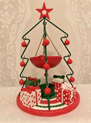 Rare Yankee Candle Christmas Hanging Tart Warmer Christmas Tree W Ornaments