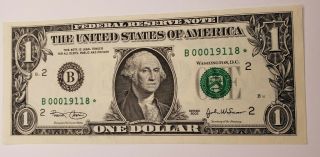 Rare 2003 $1 One Dollar Star Note/low Run Size,  Low Serial Number