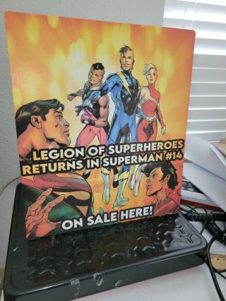 Legion Of Superheroes Counter Top Display White Lightning Lad Rare 13 Inches