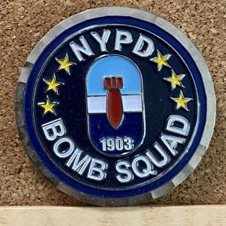 Rare Nypd Police 1903 Counterterrorism Bureau Ctb Bomb Squad Challenge Coin