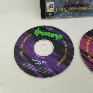 Goosebumps Escape From Horrorland PC RARE Video Game CD ROM 1996 Windows 95 2