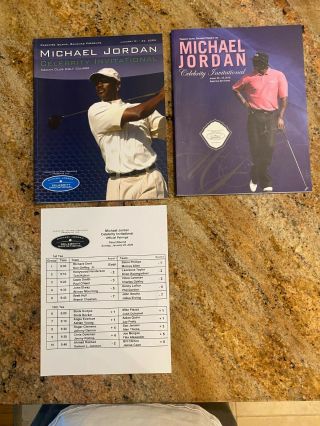 Rare Michael Jordan 2009/2010 Celebrity Invitational Golf Tournament Programs