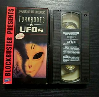 Blockbuster Presents: Tornadoes & Ufos (vhs,  1995) Rare Htf Alien Sci - Fi Movie