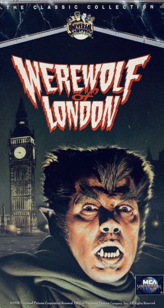 Werewolf Of London Vhs Tape Henry Hull Warner Oland Classic Horror Rare Oop