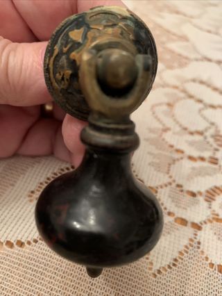 ONE RARE ANTIQUE Victorian Tear Drop Dresser Drawer Pull from the 1870’s 3