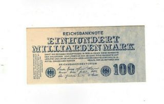 Xxx - Rare German 100 Billion Mark Weimar Inflation Banknote 1923 Unc