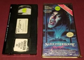 Slaughterhouse Rock,  Vhs With Slipcover & Hardcover,  Horror,  Rare & Oop