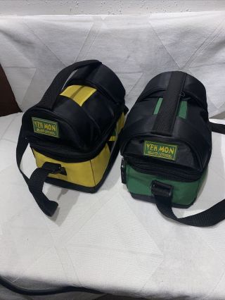 2 Rare Vintage Yeh Mon Island Apparel Jamaican Thermal Cooler Lunch Bag