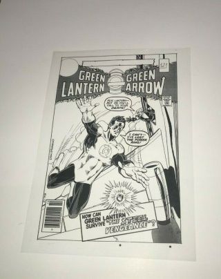 Green Arrow Green Lantern Lost Ring Dc Comics Cover Production Art Acetate Rare