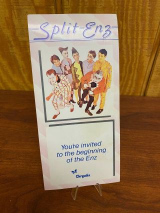 Rare 1977 Split Enz Invitation To Chrysalis Records Party At The Bottom Line