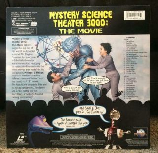 MYSTERY OF SCIENCE THEATER 3000 THE MOVIE LASERDISC (NOT DVD) RARE EXC 2