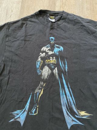 Vintage 2002 Batman Dc Comic Black T - Shirt Size L Art By Jim Lee Rare Vtg
