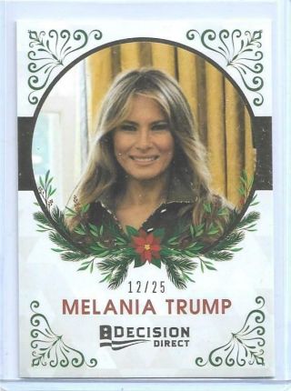 Rare 2020 Decision Flotus Melania Trump " Gold Foil " Holiday Card 04 /25