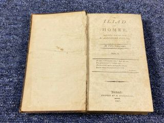 Rare & Antique The Iliad Of Homer Translated By Alexander Pope 1807
